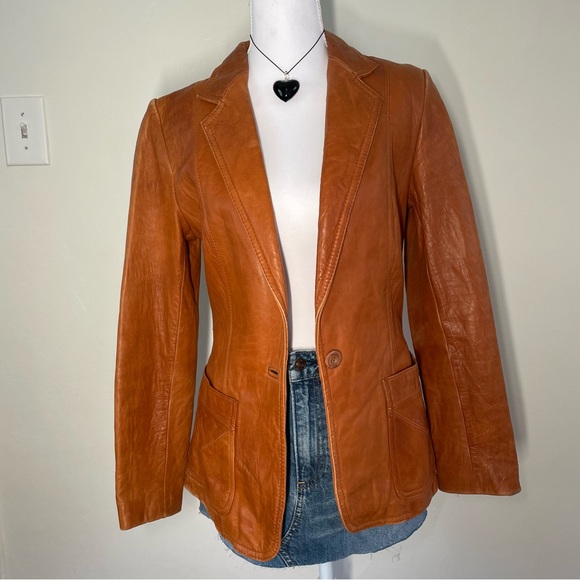 Wilson Jackets & Blazers - Wilson Women's Brown Leather Blazer